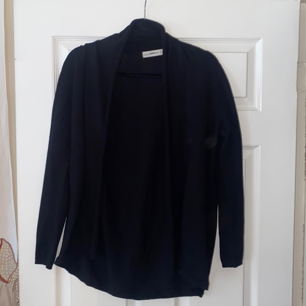 Zara black knit cardigan